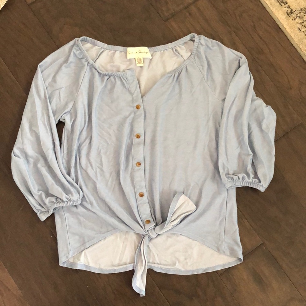 Blue Button Down Blouse